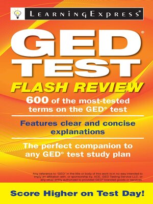 cover image of GED Test Flash Review